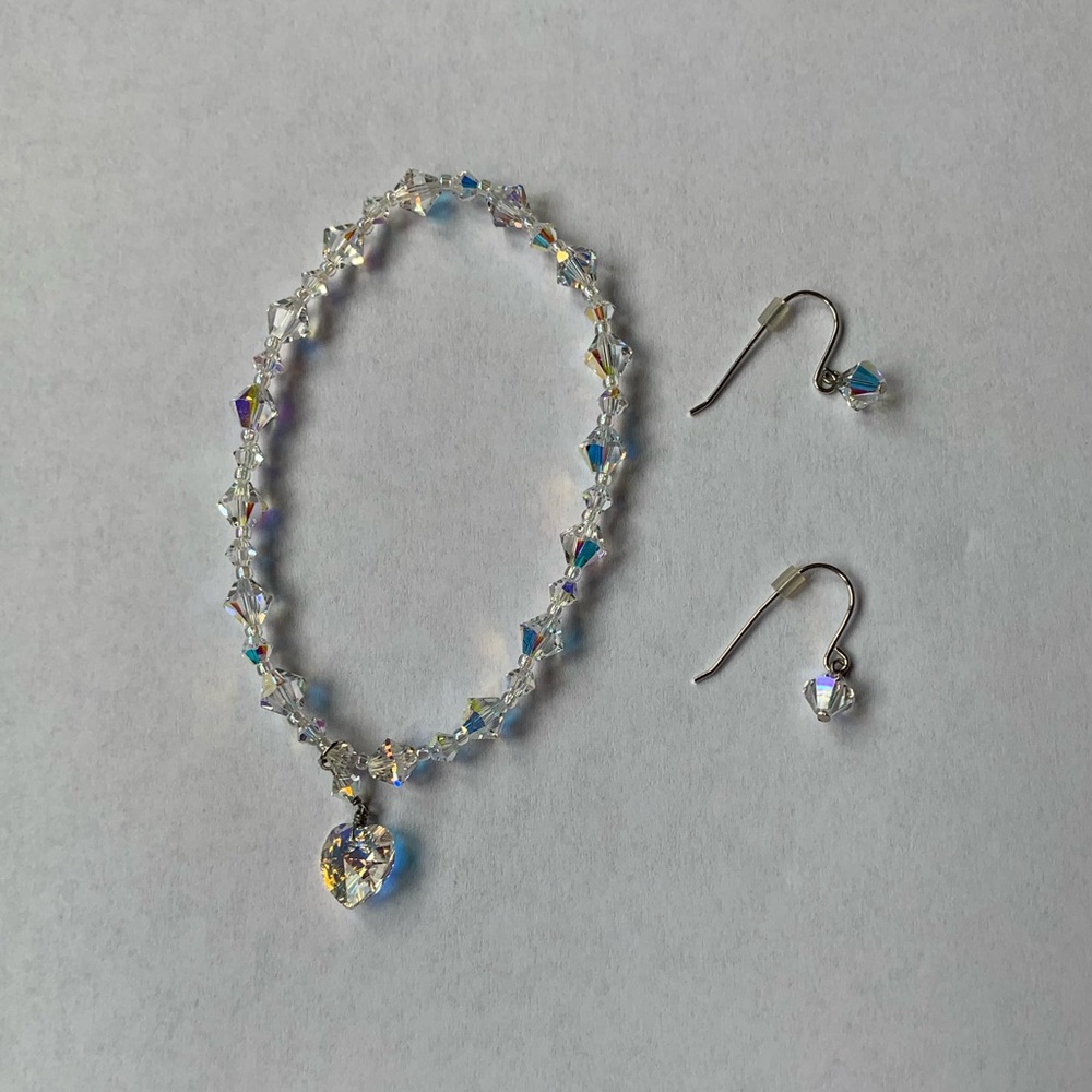 Crystals bracelet and earrings se
